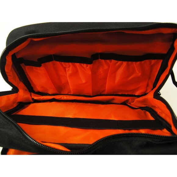 Mens Toiletry Bag with Zippers Canvas Case Organizer Portable Travel Black Kit - Picture 5 of 10